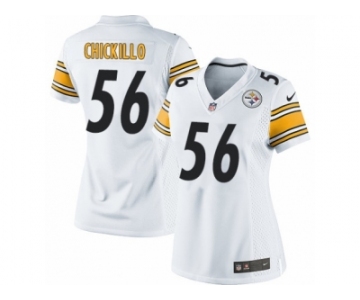 Women's Nike Pittsburgh Steelers #56 Anthony Chickillo Limited White NFL Jersey