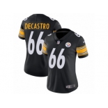 Women's Nike Pittsburgh Steelers #66 David DeCastro Vapor Untouchable Limited Black Team Color NFL Jersey