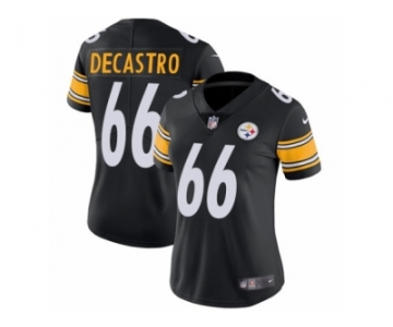 Women's Nike Pittsburgh Steelers #66 David DeCastro Vapor Untouchable Limited Black Team Color NFL Jersey