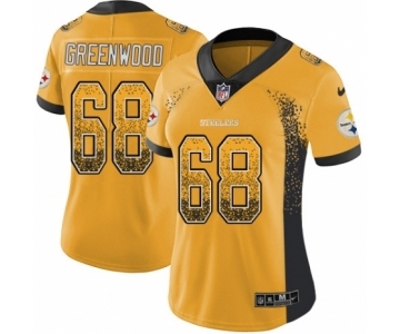 Women's Nike Pittsburgh Steelers #68 L.C. Greenwood Limited Gold Rush Drift Fashion NFL Jersey