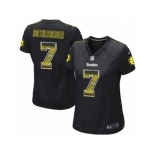 Women's Nike Pittsburgh Steelers #7 Ben Roethlisberger Limited Black Strobe NFL Jersey