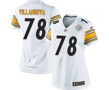 Women's Nike Pittsburgh Steelers #78 Alejandro Villanueva Elite White NFL Jersey