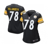 Women's Nike Pittsburgh Steelers #78 Alejandro Villanueva Game Black Team Color NFL Jersey