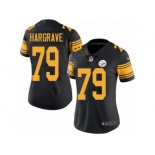 Women's Nike Pittsburgh Steelers #79 Javon Hargrave Limited Black Rush NFL Jersey