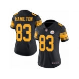 Women's Nike Pittsburgh Steelers #83 Cobi Hamilton Limited Black Rush NFL Jersey