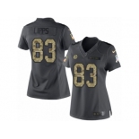 Women's Nike Pittsburgh Steelers #83 Louis Lipps Limited Black 2016 Salute to Service NFL Jersey