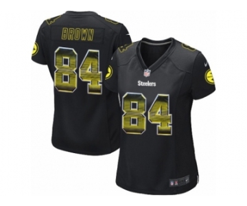 Women's Nike Pittsburgh Steelers #84 Antonio Brown Limited Black Strobe NFL Jersey