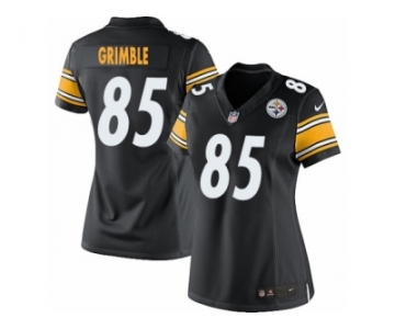 Women's Nike Pittsburgh Steelers #85 Xavier Grimble Limited Black Team Color NFL Jersey