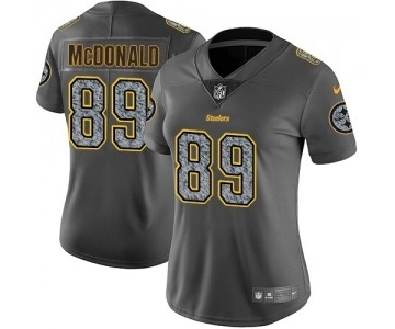 Women's Nike Pittsburgh Steelers #89 Vance McDonald Gray Static Vapor Untouchable Limited NFL Jersey