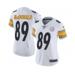 Women's Nike Pittsburgh Steelers #89 Vance McDonald White Vapor Untouchable Limited Player NFL Jersey