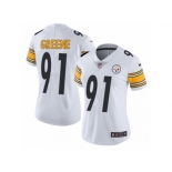 Women's Nike Pittsburgh Steelers #91 Kevin Greene Vapor Untouchable Limited White NFL Jersey