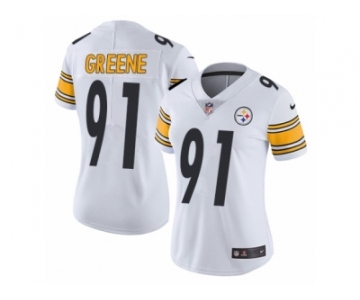 Women's Nike Pittsburgh Steelers #91 Kevin Greene Vapor Untouchable Limited White NFL Jersey