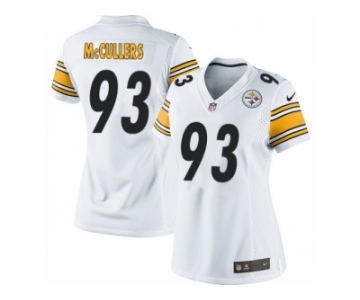 Women's Nike Pittsburgh Steelers #93 Dan McCullers Limited White NFL Jersey