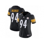 Women's Nike Pittsburgh Steelers #94 Tyson Alualu Vapor Untouchable Limited Black Team Color NFL Jersey