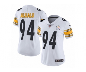 Women's Nike Pittsburgh Steelers #94 Tyson Alualu Vapor Untouchable Limited White NFL Jersey