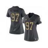 Women's Nike Pittsburgh Steelers #97 Cameron Heyward Limited Black 2016 Salute to Service NFL Jersey