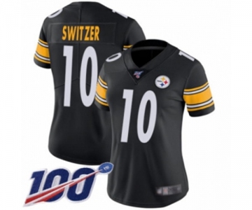 Women's Pittsburgh Steelers #10 Ryan Switzer Black Team Color Vapor Untouchable Limited Player 100th Season Football Jersey