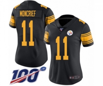 Women's Pittsburgh Steelers #11 Donte Moncrief Limited Black Rush Vapor Untouchable 100th Season Football Jersey