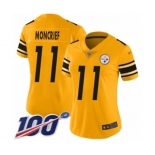 Women's Pittsburgh Steelers #11 Donte Moncrief Limited Gold Inverted Legend 100th Season Football Jersey