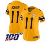 Women's Pittsburgh Steelers #11 Donte Moncrief Limited Gold Inverted Legend 100th Season Football Jersey