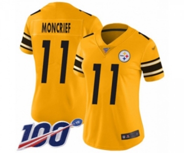 Women's Pittsburgh Steelers #11 Donte Moncrief Limited Gold Inverted Legend 100th Season Football Jersey