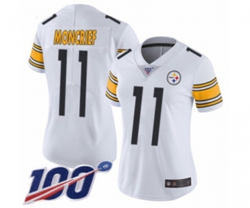 Women's Pittsburgh Steelers #11 Donte Moncrief White Vapor Untouchable Limited Player 100th Season Football Jersey