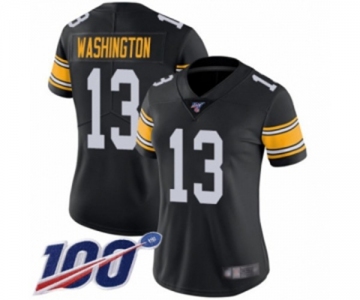 Women's Pittsburgh Steelers #13 James Washington Black Alternate Vapor Untouchable Limited Player 100th Season Football Jersey