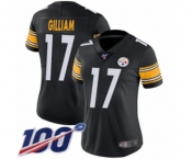 Women's Pittsburgh Steelers #17 Joe Gilliam Black Team Color Vapor Untouchable Limited Player 100th Season Football Jersey