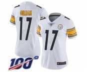 Women's Pittsburgh Steelers #17 Joe Gilliam White Vapor Untouchable Limited Player 100th Season Football Jersey