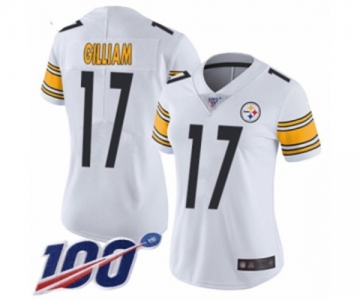 Women's Pittsburgh Steelers #17 Joe Gilliam White Vapor Untouchable Limited Player 100th Season Football Jersey