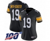 Women's Pittsburgh Steelers #19 JuJu Smith-Schuster Black Alternate Vapor Untouchable Limited Player 100th Season Football Jersey