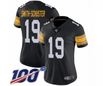 Women's Pittsburgh Steelers #19 JuJu Smith-Schuster Black Alternate Vapor Untouchable Limited Player 100th Season Football Jersey