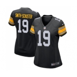 Women's Pittsburgh Steelers #19 JuJu Smith-Schuster Game Black Alternate Football Jersey