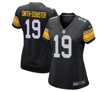 Women's Pittsburgh Steelers #19 JuJu Smith-Schuster Game Black Alternate Football Jersey