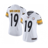 Women's Pittsburgh Steelers #19 JuJu Smith-Schuster White Vapor Untouchable Limited Player Football Jersey