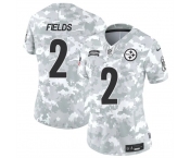 Women's Pittsburgh Steelers #2 Justin Fields 2024 F.U.S.E Arctic Camo Salute To Service Limited Stitched Football Jersey