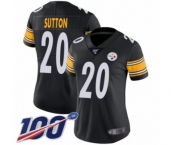 Women's Pittsburgh Steelers #20 Cameron Sutton Black Team Color Vapor Untouchable Limited Player 100th Season Football Jersey