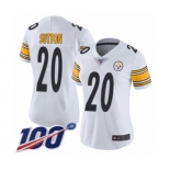 Women's Pittsburgh Steelers #20 Cameron Sutton White Vapor Untouchable Limited Player 100th Season Football Jersey