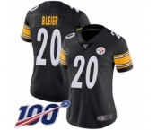 Women's Pittsburgh Steelers #20 Rocky Bleier Black Team Color Vapor Untouchable Limited Player 100th Season Football Jersey