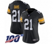 Women's Pittsburgh Steelers #21 Sean Davis Black Alternate Vapor Untouchable Limited Player 100th Season Football Jersey