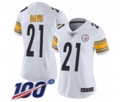 Women's Pittsburgh Steelers #21 Sean Davis White Vapor Untouchable Limited Player 100th Season Football Jersey