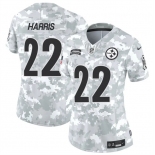 Women's Pittsburgh Steelers #22 Najee Harris 2024 F.U.S.E Arctic Camo Salute To Service Limited Stitched Football Jersey