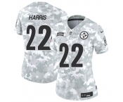 Women's Pittsburgh Steelers #22 Najee Harris 2024 F.U.S.E Arctic Camo Salute To Service Limited Stitched Football Jersey