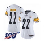 Women's Pittsburgh Steelers #22 Steven Nelson White Vapor Untouchable Limited Player 100th Season Football Jersey