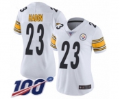 Women's Pittsburgh Steelers #23 Joe Haden White Vapor Untouchable Limited Player 100th Season Football Jersey