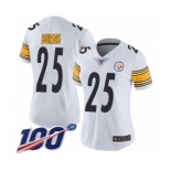 Women's Pittsburgh Steelers #25 Artie Burns White Vapor Untouchable Limited Player 100th Season Football Jersey