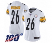 Women's Pittsburgh Steelers #26 Rod Woodson White Vapor Untouchable Limited Player 100th Season Football Jersey