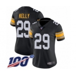 Women's Pittsburgh Steelers #29 Kam Kelly Black Alternate Vapor Untouchable Limited Player 100th Season Football Jersey