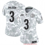 Women's Pittsburgh Steelers #3 Russell Wilson 2024 F.U.S.E Arctic Camo Salute To Service Limited Stitched Football Jersey