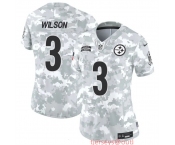 Women's Pittsburgh Steelers #3 Russell Wilson 2024 F.U.S.E Arctic Camo Salute To Service Limited Stitched Football Jersey